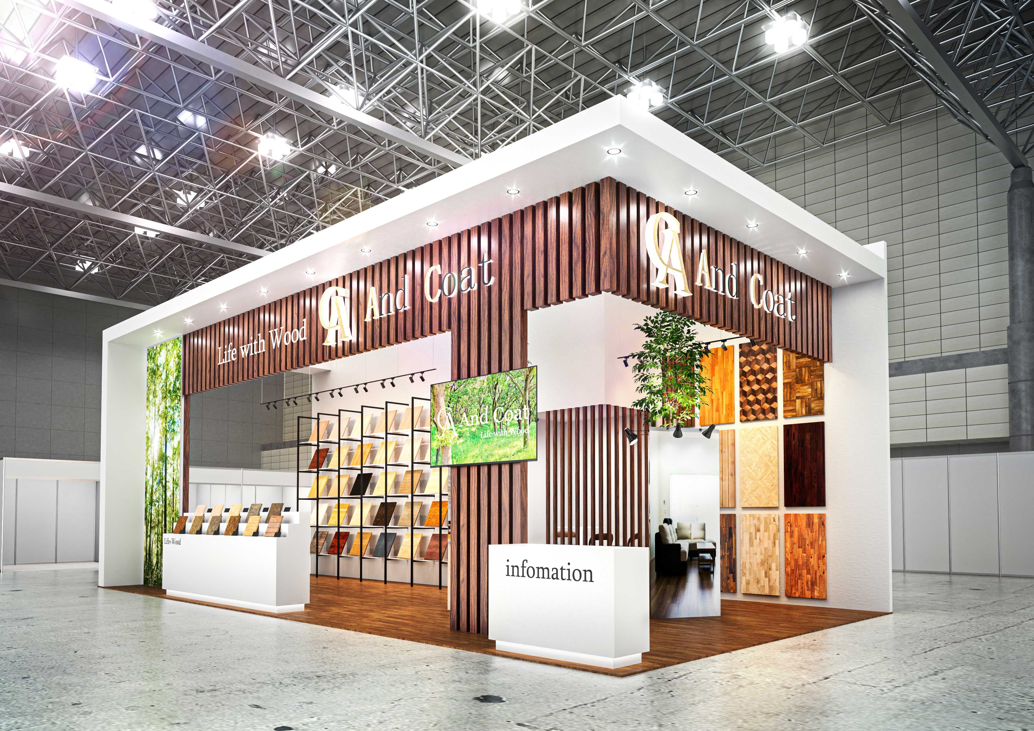 展示ブースCGパース その他地域のイベントブース・ショールームのデザイン施工事例 | 店舗設計施工.com