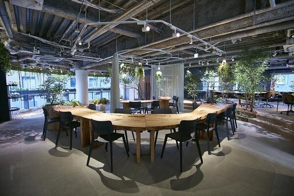 こだわりの観葉植物が包む自然豊かなオフィス 東京都のオフィスのデザイン施工事例 | 店舗設計施工.com