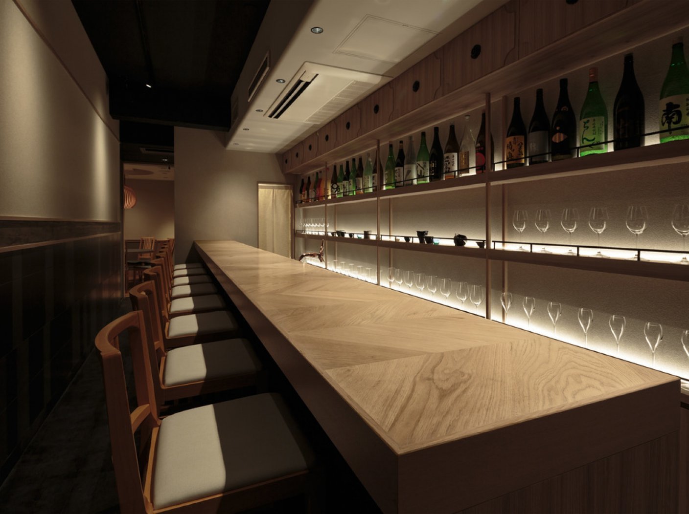 インテリアの素材一つ一つにこだわったバー・日本料理店 東京都の寿司・日本料理のデザイン施工事例 | 店舗設計施工.com