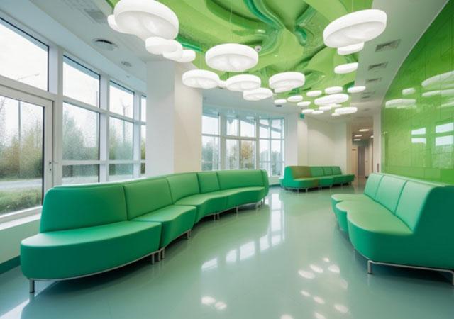 グリーン系の内装