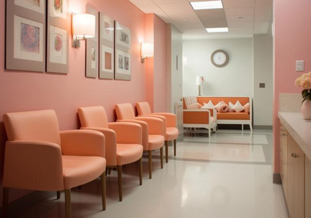 ピンク系の内装