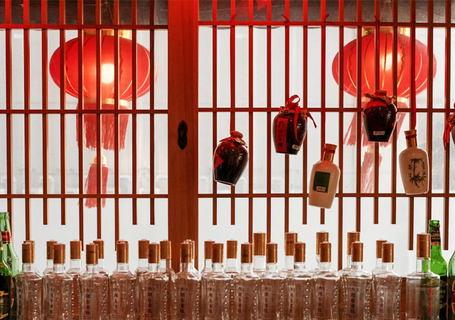 中華料理店のディスプレイ